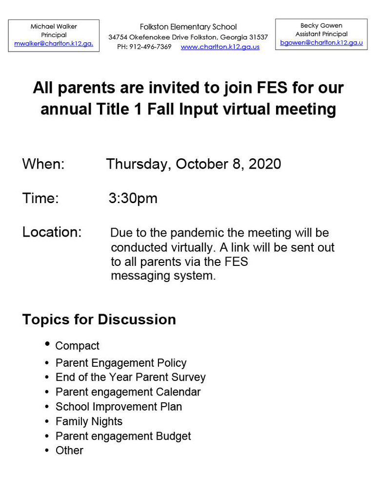 Family School Partnership Meeting 