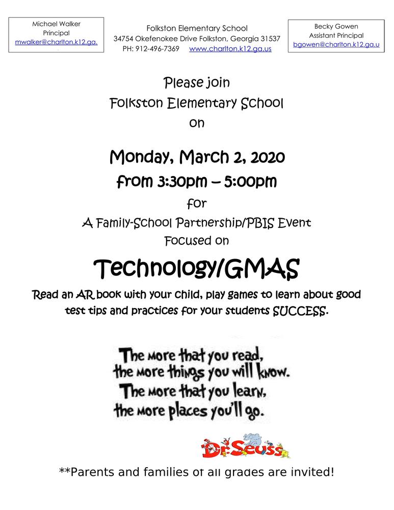Technology/GMAS Family Event