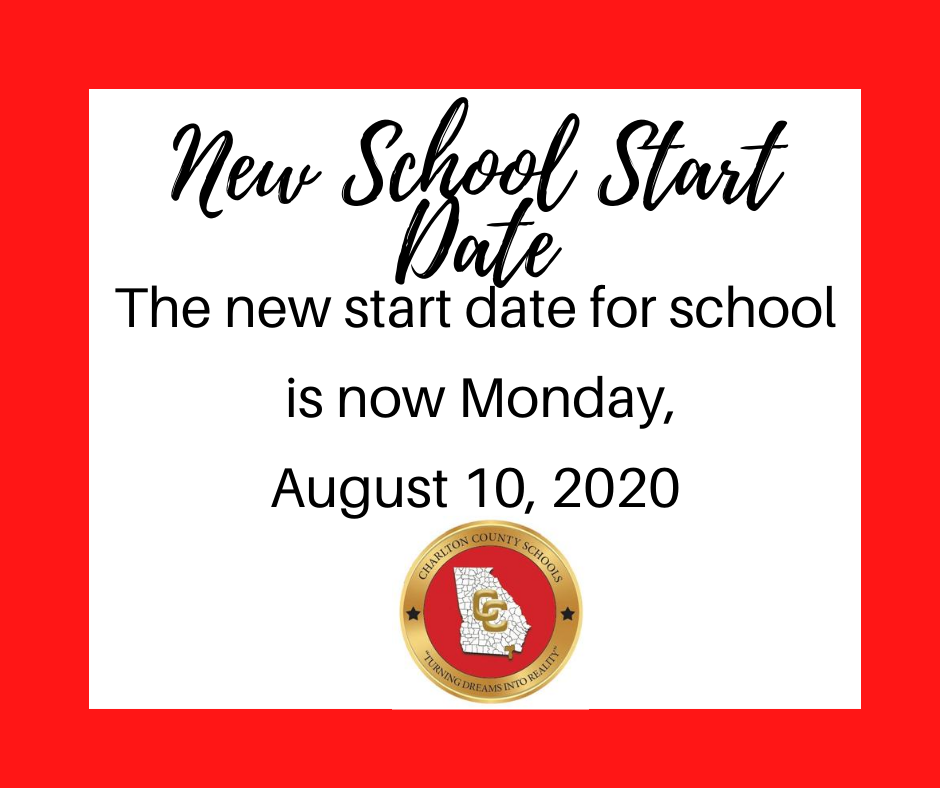 Charlton County Schools to delay first day of school until Monday, August 10, 2020