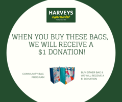 Exciting News! Harvey's Community Bag Program!