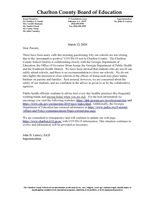 COVID-19 Update for Charlton Schools